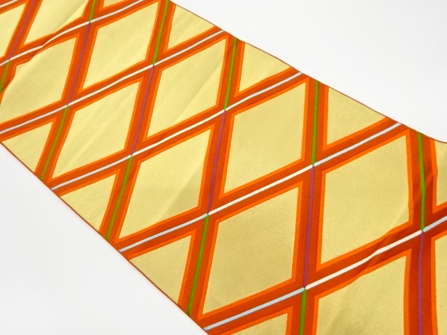 JAPANESE KIMONO / VINTAGE FUKURO OBI / WOVEN TASUKI LATTICE